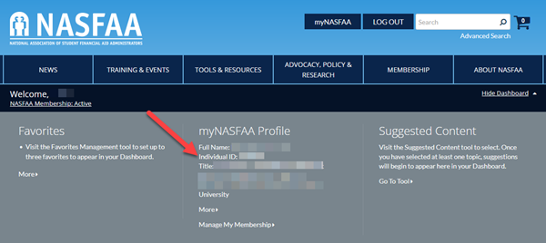 NASFAA ID